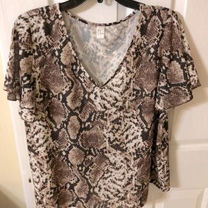 Snake print blouse